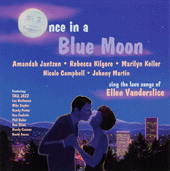 Cover of CD Once in a Blue Moon showng lovers kissing under a moon